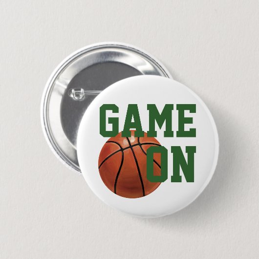 Name und Nummer des Teams Basketball Button (Vorne & Hinten)