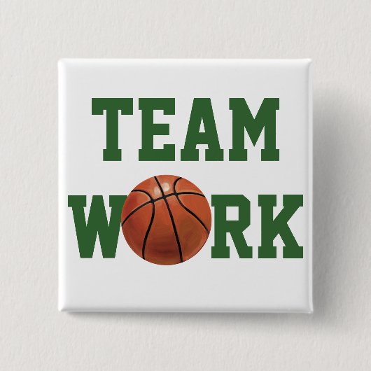 Name und Nummer des Teams Basketball Button (Vorderseite)