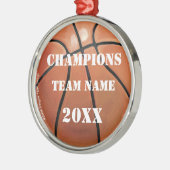 Name und Nummer des Teams Basketball Ornament Aus Metall (Links)