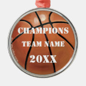 Name und Nummer des Teams Basketball Ornament Aus Metall (Vorne)