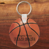 Name und Nummer des Teams Basketball Schlüsselanhänger (Vorderseite)