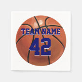 Name und Nummer des Teams Basketball Serviette (Vorderseite)