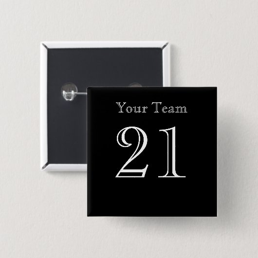 Name und Nummer des Teams Button (Vorne & Hinten)