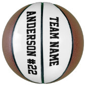 Name und Nummer des Teams und Spieler Basketball (Vertikal)