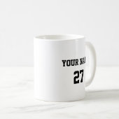 Name und Nummer Personalisiert Kaffeetasse (VorderseiteRechts)