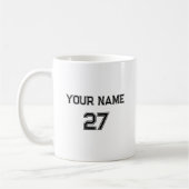 Name und Nummer Personalisiert Kaffeetasse (Links)
