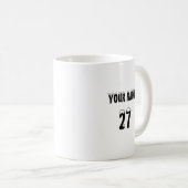 Name und Nummer Personalisiert Kaffeetasse (VorderseiteRechts)