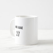 Name und Nummer Personalisiert Kaffeetasse (Vorderseite Links)