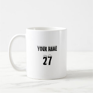 Name und Nummer Personalisiert Kaffeetasse