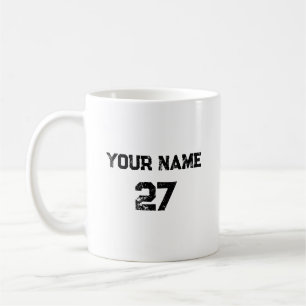 Name und Nummer Personalisiert Kaffeetasse