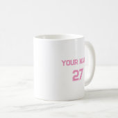 Name und Nummer Personalisiert Kaffeetasse (VorderseiteRechts)