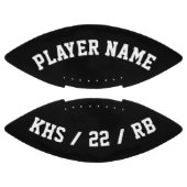 Name und Nummer, Schule und Position des benutzerd Football (Paneele)