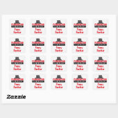 Name und Penny Square Sticker (Blatt)