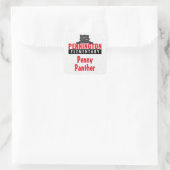 Name und Penny Square Sticker (Tasche)