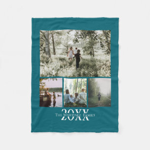 Name und Personalisiertes Jahr der Fotocollage Fleecedecke