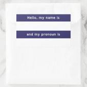 Name und Pronoun Tags Rechteckiger Aufkleber (Tasche)