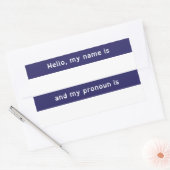 Name und Pronoun Tags Rechteckiger Aufkleber (Umschlag)