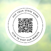 Name und QR-Code Ihrer Business-Website hinzufügen Fensteraufkleber (Blatt 3)