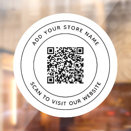 Name und QR-Code Ihrer Business-Website hinzufügen Fensteraufkleber