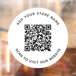 Name und QR-Code Ihrer Business-Website hinzufügen Fensteraufkleber