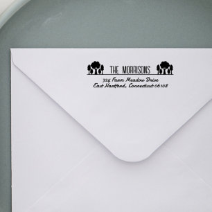 Name und Rücksendeadresse der Baumkopie Permastempel