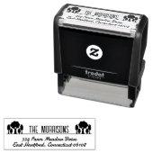 Name und Rücksendeadresse der Baumkopie Permastempel (Beispiel)