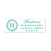 Name und Rücksendeadresse der Botanischen Kranzgru Permastempel (Design)