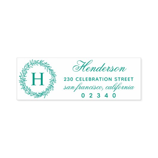 Name und Rücksendeadresse der Botanischen Kranzgru Permastempel (Design)