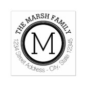 Name und Rücksendeadresse der Einfache Ring-Monogr Permastempel (Design)