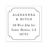 Name und Rücksendeadresse der handgezeichneten Rah Permastempel (Design)