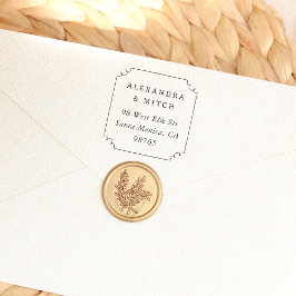 Name und Rücksendeadresse der handgezeichneten Rah Permastempel