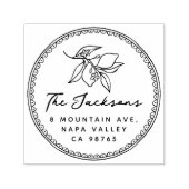 Name und Rücksendeadresse der handgezogenen Zitron Permastempel (Design)