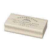 Name und Rücksendeadresse der klassischen botanisc Gummistempel (Stempel)