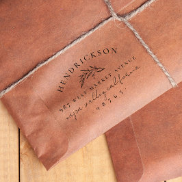 Name und Rücksendeadresse der klassischen botanisc Permastempel