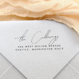 Name und Rücksendeadresse der Skriptbehandlung Gummistempel