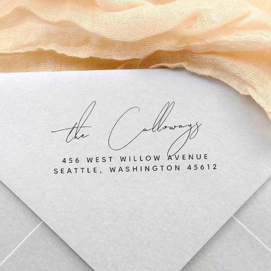 Name und Rücksendeadresse der Skriptbehandlung Gummistempel