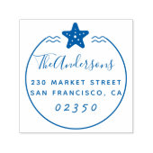 Name und Rücksendeadresse der Starfish-Familie Permastempel (Design)