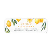 Name und Rücksendeadresse der Wasserfarbe (Vorne)