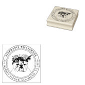 Name und Rücksendeadresse des Bulldog-Hundes Gummistempel (Stempel)