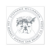 Name und Rücksendeadresse des Bulldog-Hundes Permastempel (Design)
