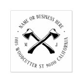 Name und Rücksendeadresse des Monogramms für das V Permastempel (Design)