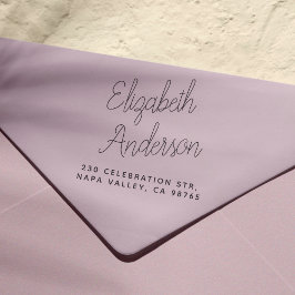 Name und Rücksendeadresse von Skriptbuchstaben Permastempel