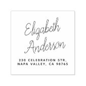 Name und Rücksendeadresse von Skriptbuchstaben Permastempel (Design)