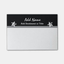 Name und Sentiment Gray Individuelle Name G025 hin Post-it Klebezettel
