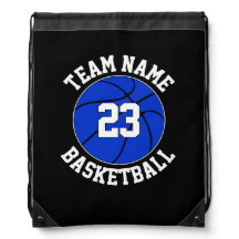 Name und Spielernummer des Blue Basketball Teams