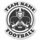 Name und Spielernummer des Fußballteams Aufkleber (Vorderseite)