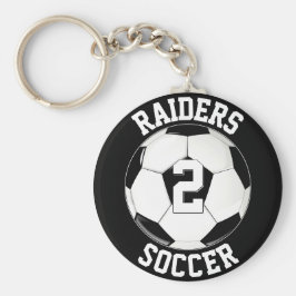 Name und Spielernummer des Fußballteams Schlüsselanhänger