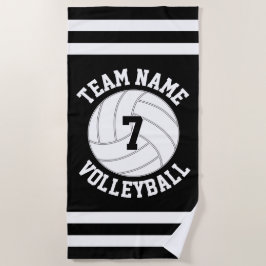 Name und Spielernummer des Volleyballteams Strandtuch