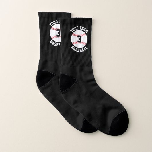 Name und Spielnummer des Baseball-Teams und benutz Socken (Paar)
