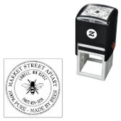 Name und Standort Honeybee Honey Briefmarke Permastempel (Beispiel)